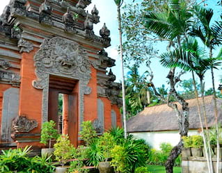 Temple gate in Bali, Indonesia