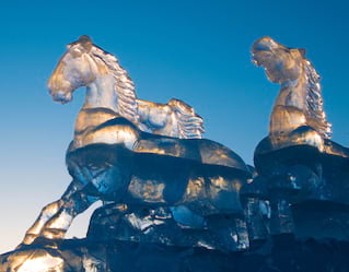 Ice carving classes, St Petersburg